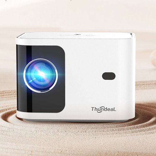 [BR Direct] ThundeaL Mini Projector TD91W Android TV Full HD 1080P 4K Video 5G WIFI Wireless Mirroring 1+8GB Bluetooth 75%-100%Zoom ±40° Keystone Correction Portable Projector Home Theater
