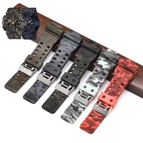 Bakeey H Type Camouflage Watch Band for Casio GA-110/100/120/GD-120/110 COD